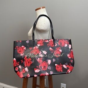 NWT!! Victoria's Secret Limited Edition 2019 Large Red Floral Rose Tote Bag